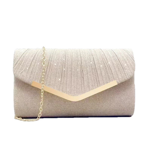Cross-border Western and Eastern fashion pleated envelope bag temperament evening gown handbag party evening dress bag women's banquet bag