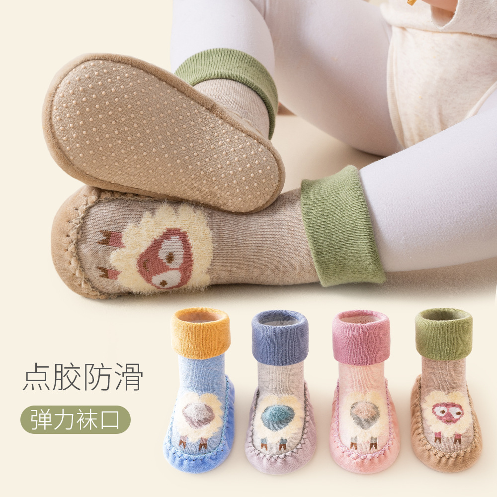 Liu Chengxing autumn baby toddler shoes soft bottom cartoon non-slip dispensing anti-drop baby floor shoes socks wholesale