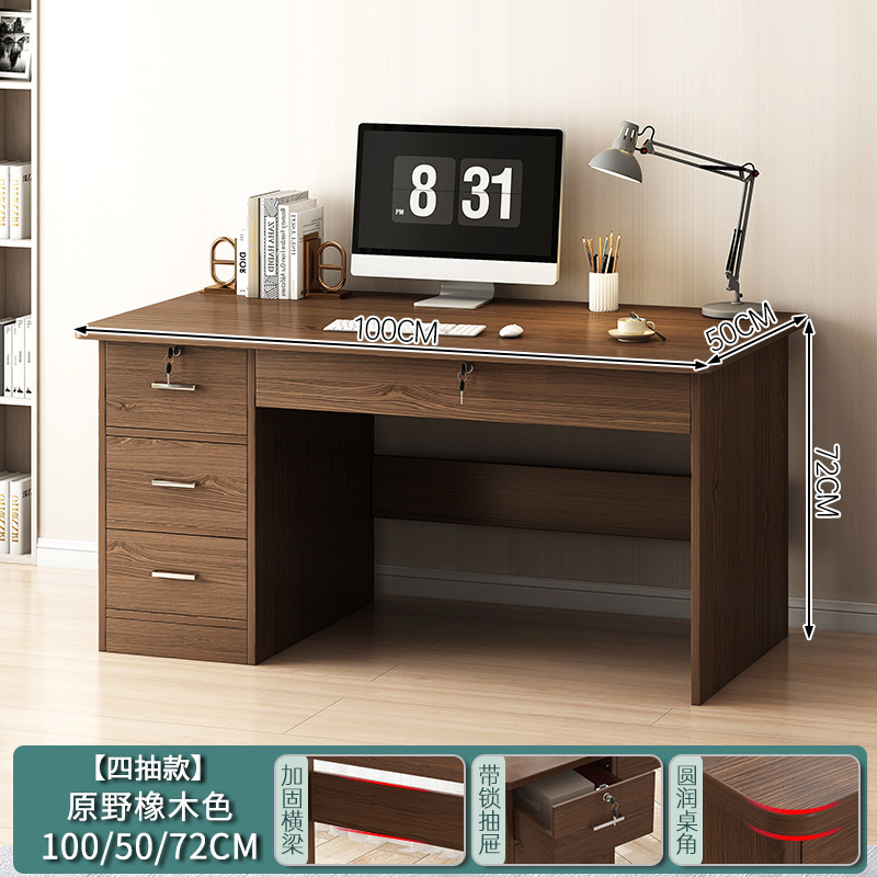 Escritorio escritorio de la computadora simple moderno hogar escritorio mesa de oficina y silla combinación personal sola mesa