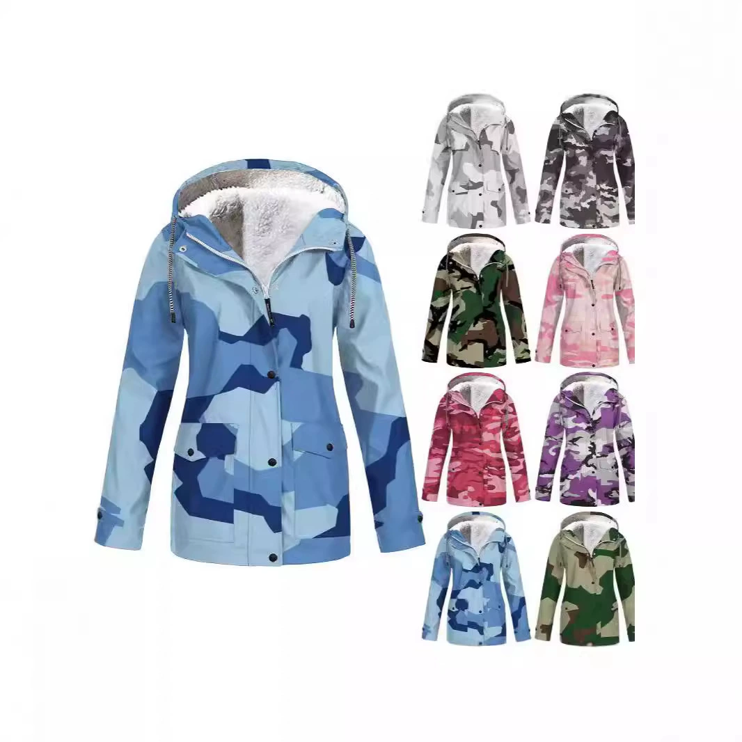 2024 Amazon AliExpress новый трансграничный с капюшоном камуфляжный анти-брызги наружная куртка для мужчин