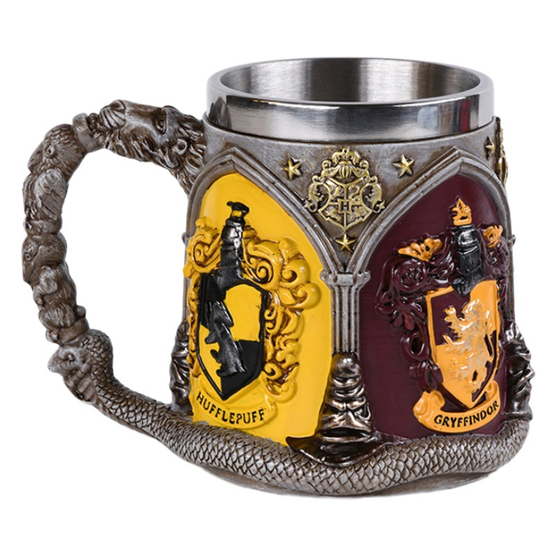 Cuatro Universidad de acero inoxidable taza diversión agua alta temperatura resistente hogar taza leche regalo titular la pluma