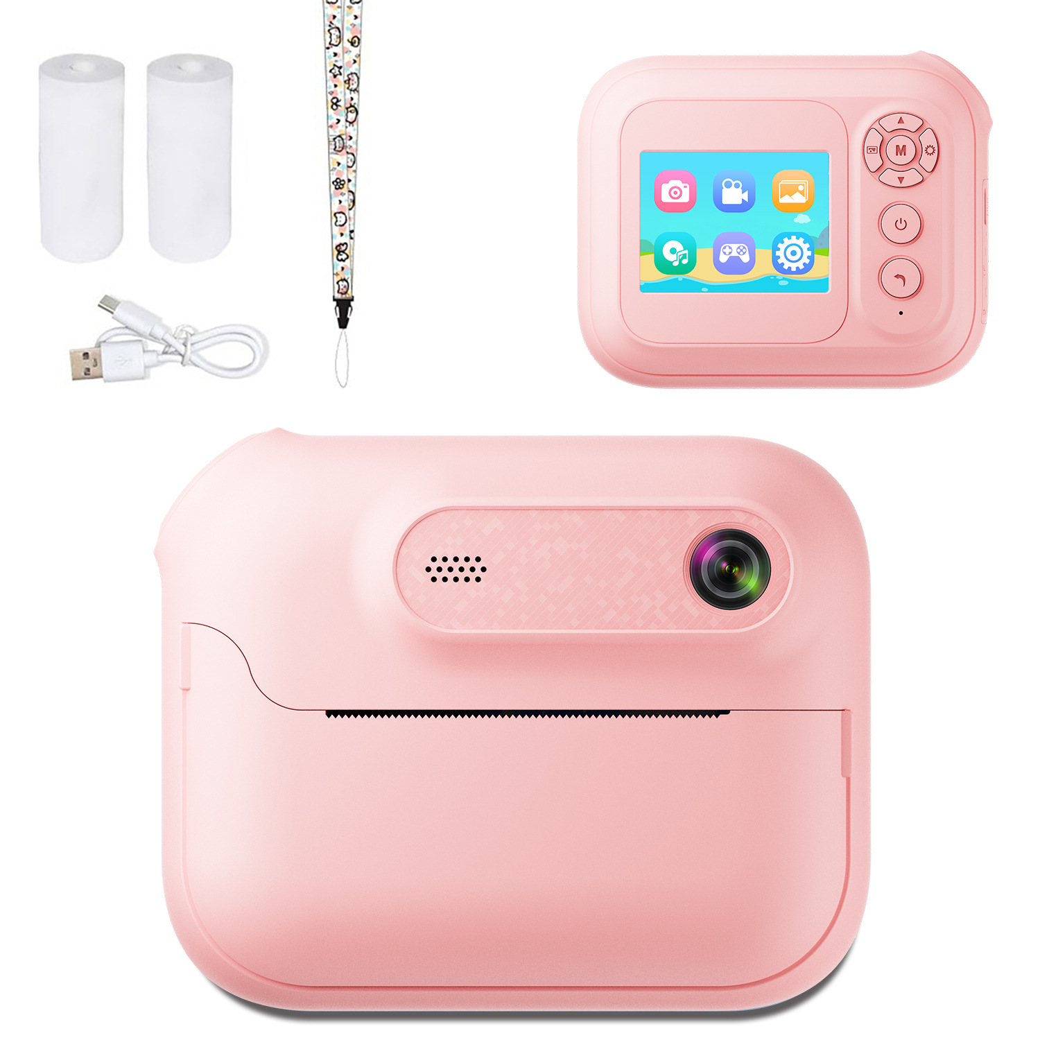 Nueva cámara de impresión Cámara digital para niños Polaroid lindo juguete de dibujos animados mini cámara de impresión HD