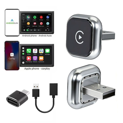 Tk Hot-Selling Orange Carplay: Simsiz CarPlay və Android Auto - k23-silver-neutral-adapter-extension-cord