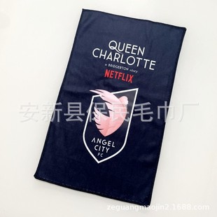 400g Microfiber Printed Towel Black Water-Absorbent Quick-Drying Event Sports Rally Rally Towel Customized