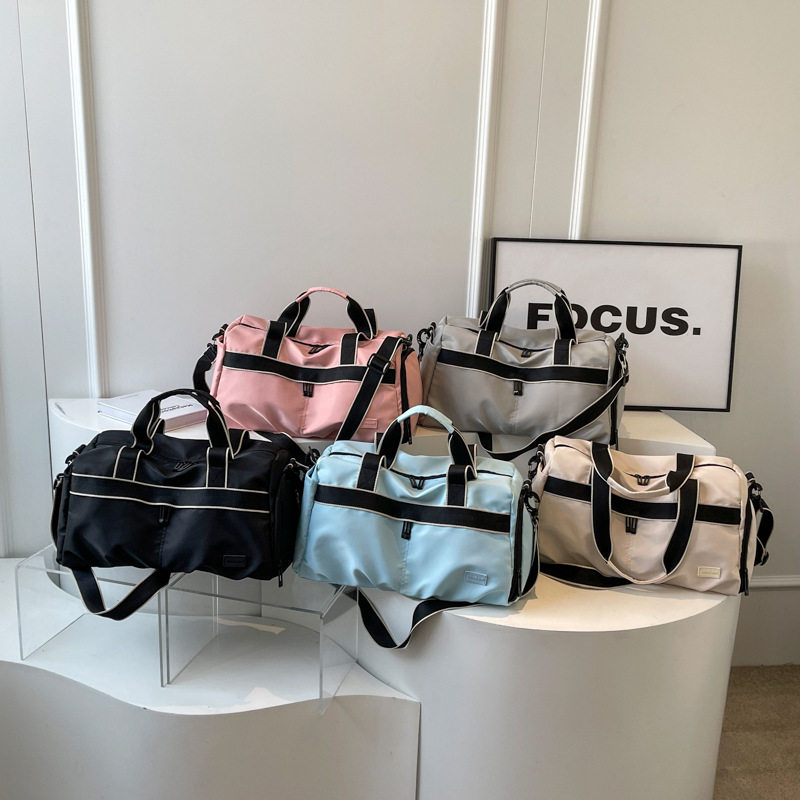 Bolsa de fitness de separación seca y húmeda, bolsa de ropa casual de mujer, bolsa de equipaje con almacenamiento de zapatos independiente, bolsa de viaje de gran capacidad