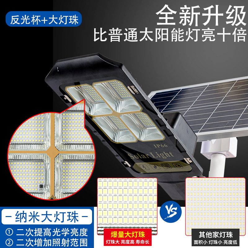 Luces solares LED para exteriores, luces para jardín, luces de paisaje, luces de ingeniería de alta potencia ajustables para carreteras, postes altos