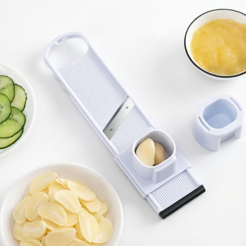 Household Garlic Cutter Manual Garlic Slicer Garlic Paste Tool Garlic Press Stainless Steel Vegetable Cutter Kitchen Gadget