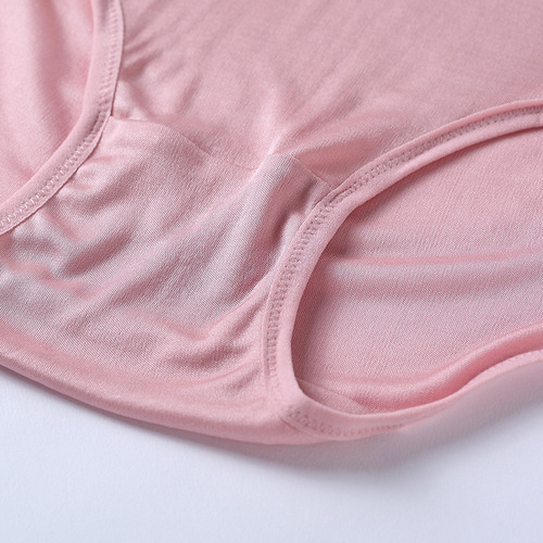 Yue Yue Silk High-Waisted Women's Underwear Summer Plus Size Mulberry Silk Seamless Comfortable Breathable Triangle Brief