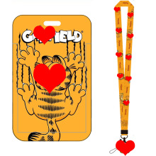 跨境卡通卡套挂脖学生卡套滑盖透明胸牌挂绳工作公交卡校卡礼品