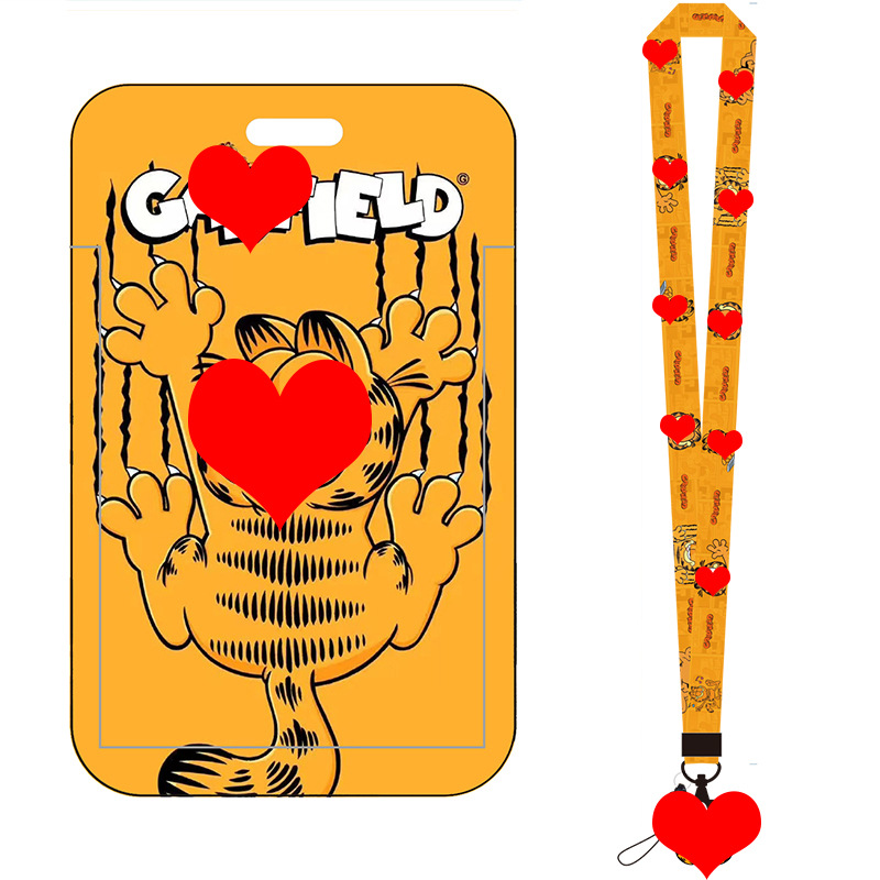 跨境卡通卡套挂脖学生卡套滑盖透明胸牌挂绳工作公交卡校卡礼品