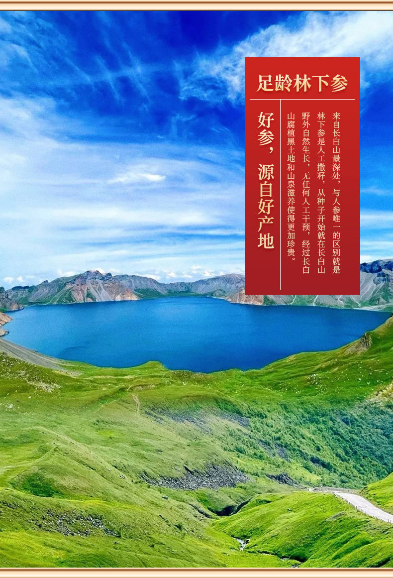 Changbai Mountain Forest-Grown Ginseng Sun-Dried Whole Roots 6 Roots Gift Box for Soup and Wine key features