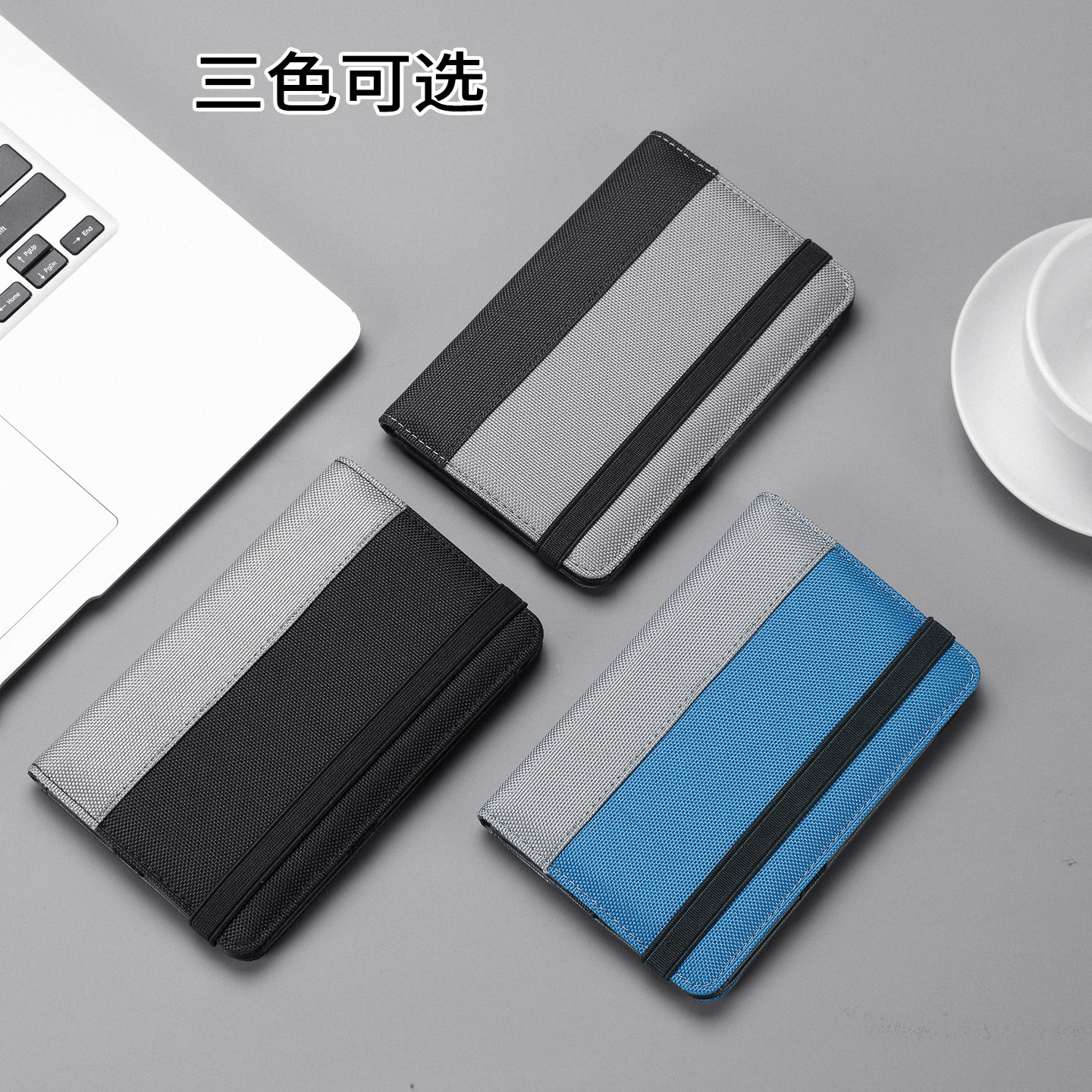 Bolsa de pasaporte multifuncional, bolsa de pasaporte de lona, bolsa de tarjetas de gran capacidad, bolsa de pasaporte simple para hombres, funda protectora