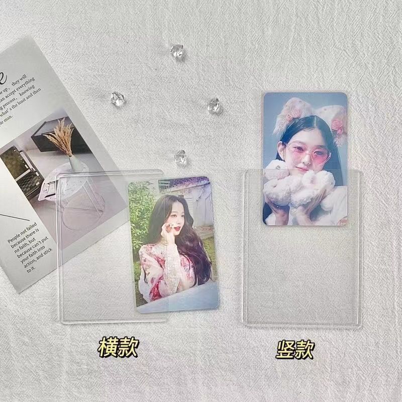 Funda de tarjeta de goma de película compuesta transparente Funda protectora de tarjeta White Light Polaroid Funda de goma dura de tarjeta pequeña Funda protectora de certificado