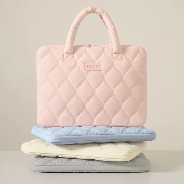 Feifan Candy-Colored Bagel Laptop Bag Large Size Fashionable Commuter Bag 15.6inch Suitable for Apple Laptop Protection
