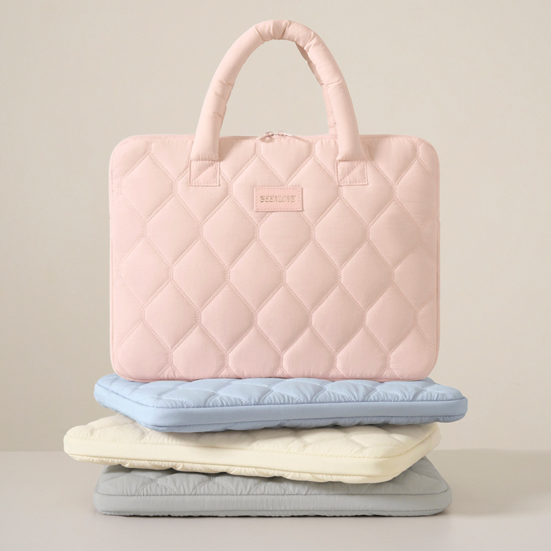 Feifan Candy-Colored Bagel Laptop Bag Large Size Fashionable Commuter Bag 15.6inch Suitable for Apple Laptop Protection