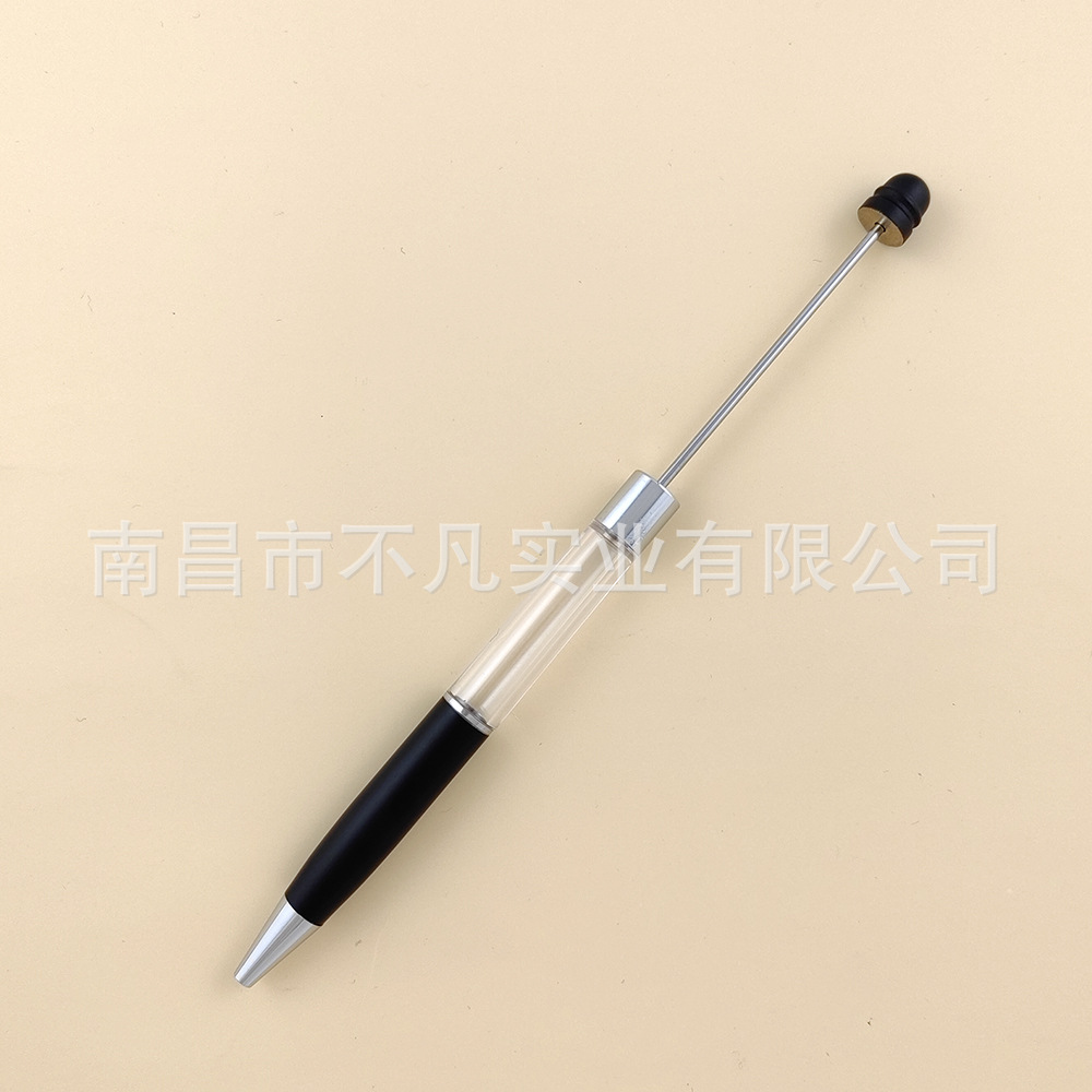 Punto al por mayor de metal tubo vacío bolígrafo DIY cristal diamante flor seca Shell con cuentas de pluma transparente varilla media pluma de aceite