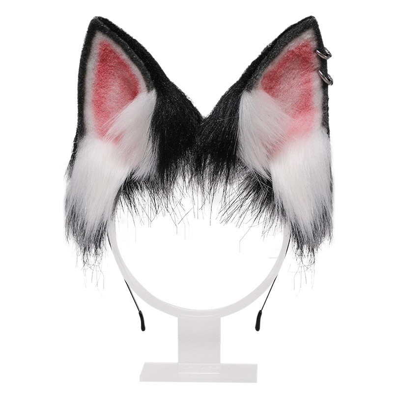 De una sola pieza hecha a mano JK taimei accesorios Cosplay bestia oreja accesorios para el cabello Husky perro oreja diadema tocado