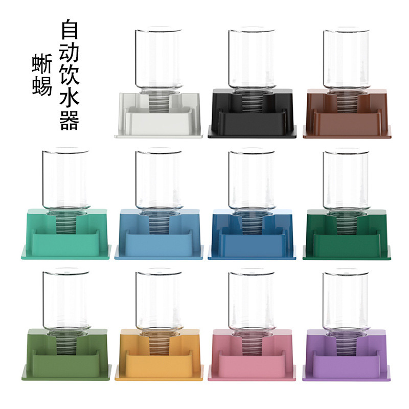 Reptile Gecko Automatic Water Dispenser Reptile Lizard Hamster Lazy Water Basin Automatic Water Supply Feeder Water Storage Tray