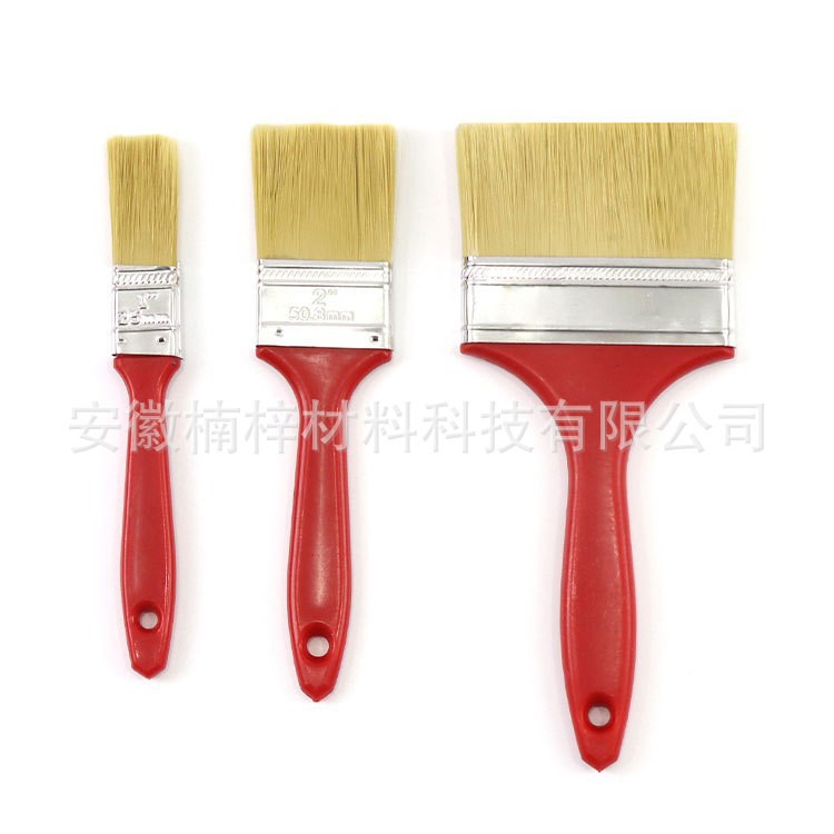 Directo de fábrica de pared del hogar cepillo de herramientas de plástico rojo mango de pintura cepillo de limpieza de polvo tamaño pequeño cepillo completo