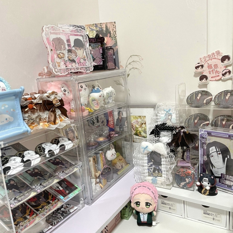 亚克力化妆品眼影粉饼口红唇釉香水气垫指甲油大容量展示收纳盒架|undefined