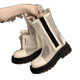 Mesh Short Boots for Women 2025 New Spring and Summer Breathable Chimney Chelsea Sandals Trendy Thick-Soled Thin Cut Out Boots