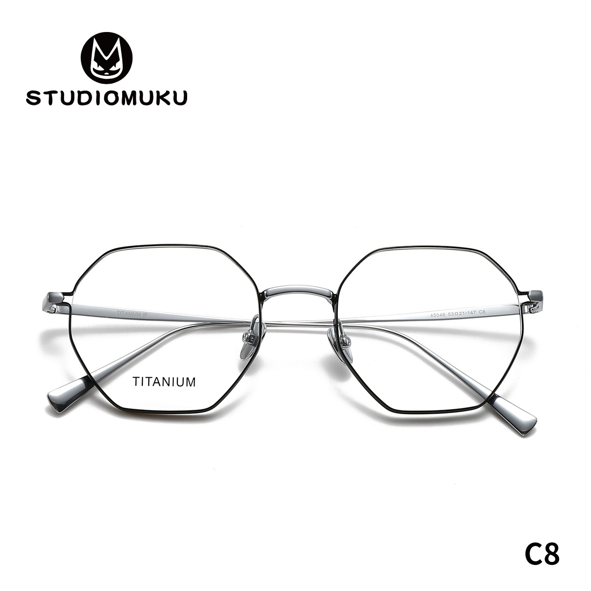 Gafas de madera STUDIOMUKU, cuanto más normales, más enloqueció el interior, monturas de gafas poligonales, monturas de gafas