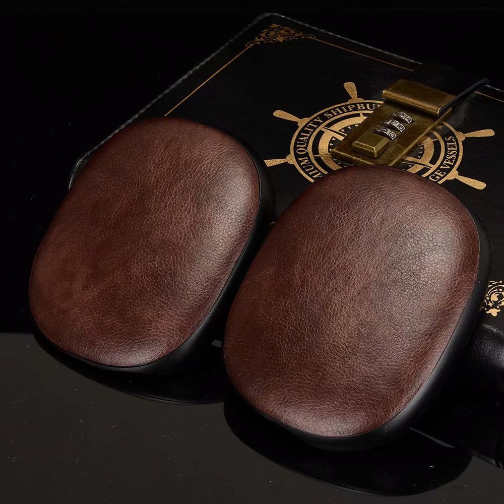 適用蘋果AirPods Max荔枝紋保護殼頭戴式藍牙耳機PU貼皮套 耳機殼