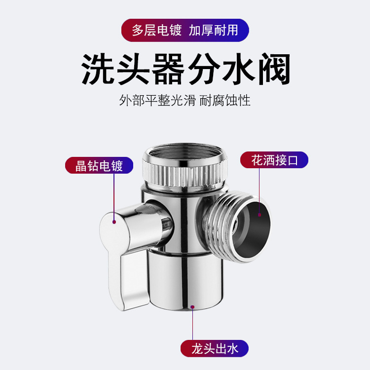 Ducha de Mano para Lavabo, 3 Velocidades, Llave de Parada, Extensión para Baño