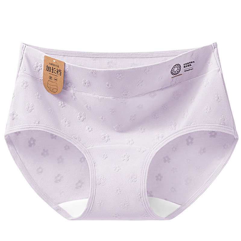 Renovación de la tecnología estándar patentada recordatorio de lavado y reemplazo de bragas de algodón transpirables de entrepierna larga 10A bragas de algodón antibacterianas para mujer