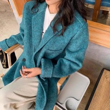 2023秋冬新款桑蚕丝双面羊毛大衣女西装款经典爆款高端厂家直销