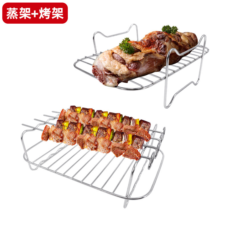 김이 나는 랙 + 4 바늘 그릴 (가방 포장)