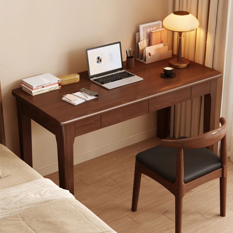 Solid Wood Narrow Desk Small Apartment 40/45cm Wide Computer Desk Bedroom Bedside Dresser Home Student Writing Desk