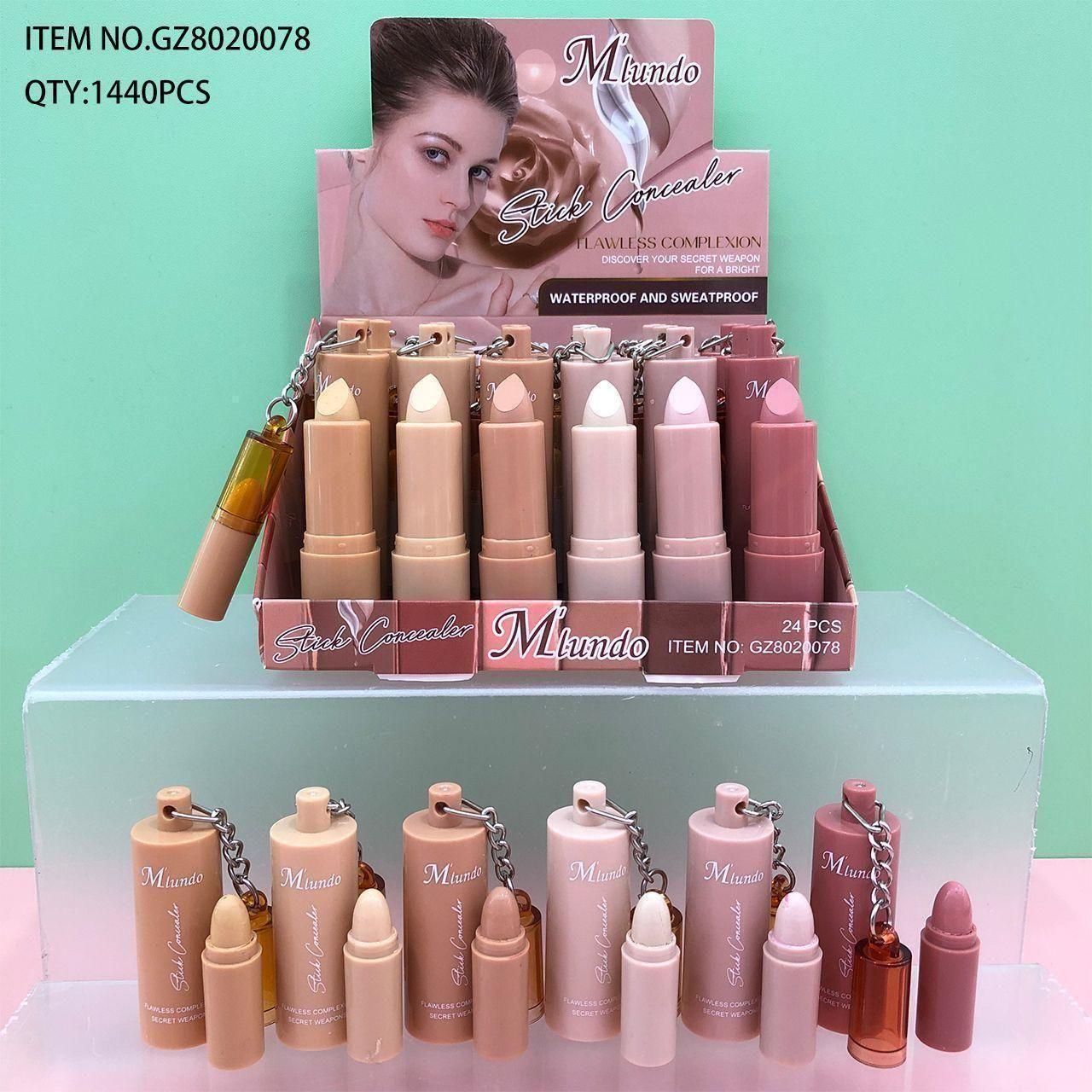 Nuevo Mlundo seis colores de alto brillo concelador blush sequinilla decolor óleo labial invisible barra de concelador maquillaje al por mayor