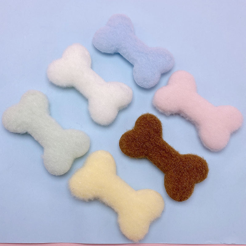 Cute Double-Sided Plush Bone Hair Accessories, Clogs, Mobile Phone Cases, Jewelry Accessories, DIY Handmade Materials, Clothing Accessories