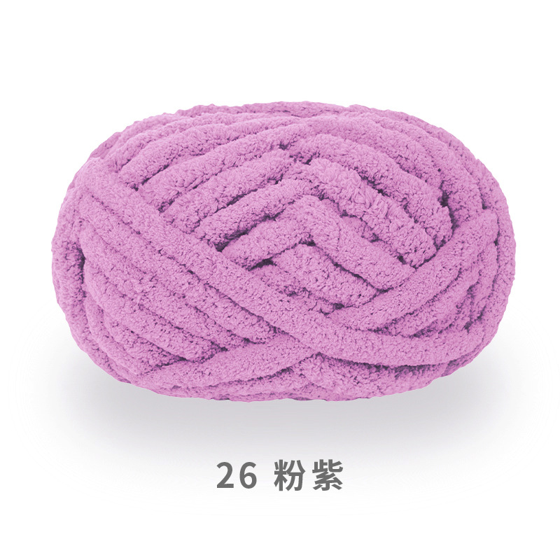 Bola de nieve gato cola 2cm grueso dedo bufanda lana DIY hecho a mano Super gruesa tira de hielo hilo tejido manta nido mascota