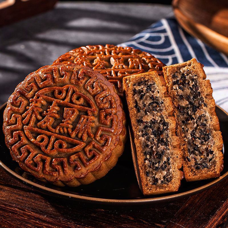 广式荞麦全麦椒盐五仁月饼大月饼糕点老月饼批发粗粮厂批发|undefined