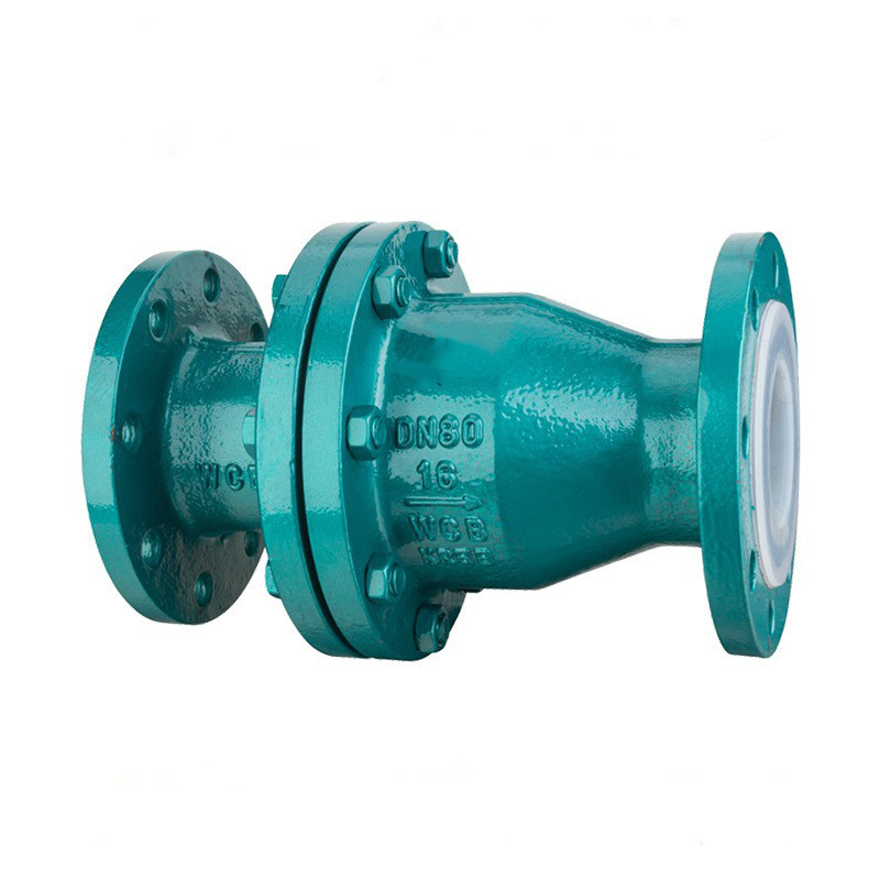 浙江南高阀门 衬氟止回阀H44F46-16C 法兰连接 单向阀手动旋启阀