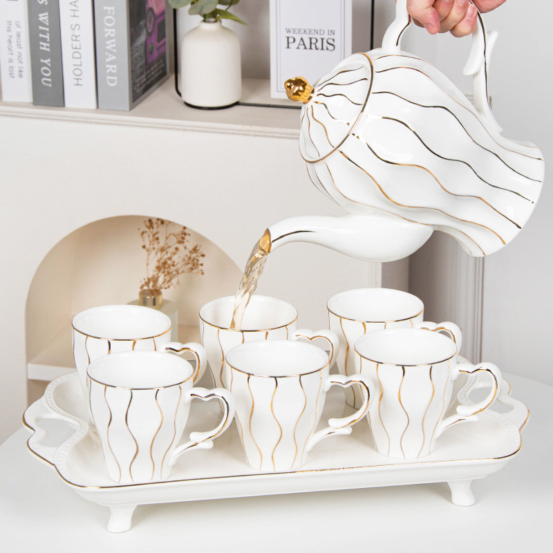 Tazas de cerámica transfronterizas de gran capacidad de tazas de agua caseras de sala de estar tazas de menú giratoria caja de regalo corporativa de Año Nuevo
