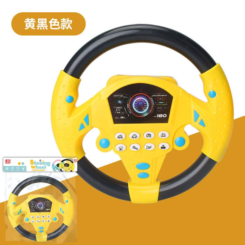Детское рулевое колесо, реалистичная игрушка, легкая музыкальная коляска-магнитная мобиля, раннее образование