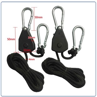 Metal wheel 1/8 lamp lanyard lifting rope pull rope pulley buckle regulator tensioner outdoor camping tent rope