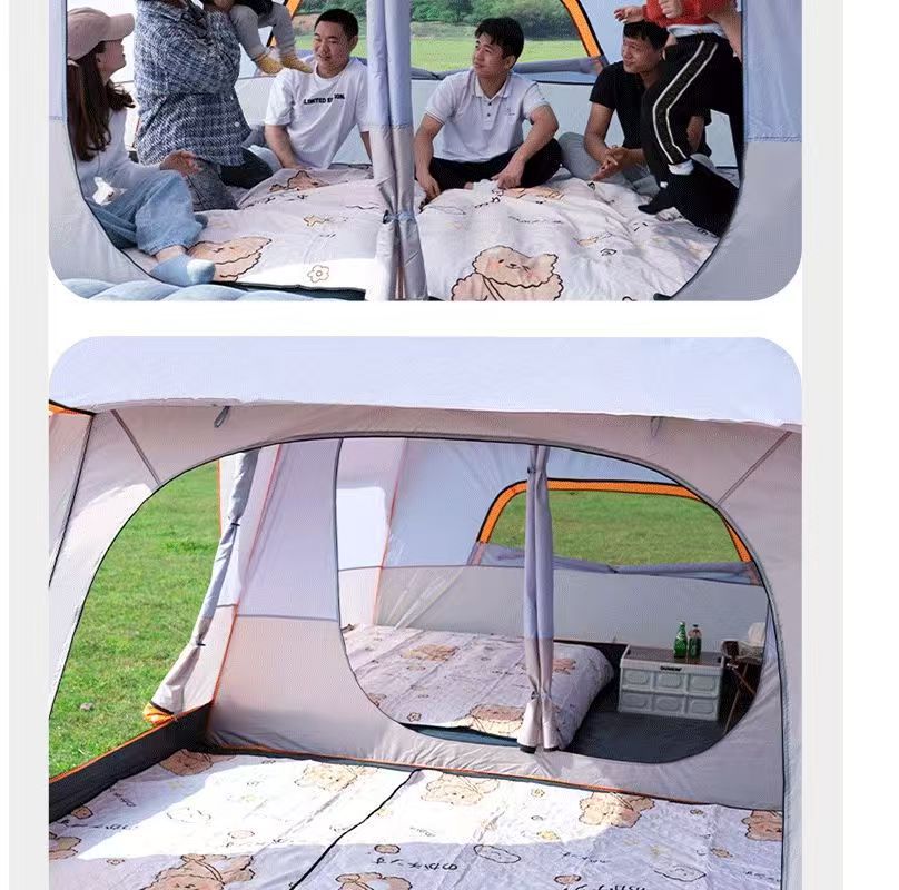 Wholesale Tent Outdoor Two Rooms and One Living Room 3-5 People Sunshade and Sun Protection Camping Overnight Convenient Large Canopy Tent