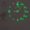 Luminous European DIY Creative Clock Simple Wall Clock Donching Free Point Living Room Home Bedroom Wall Sticker S quiet Watch