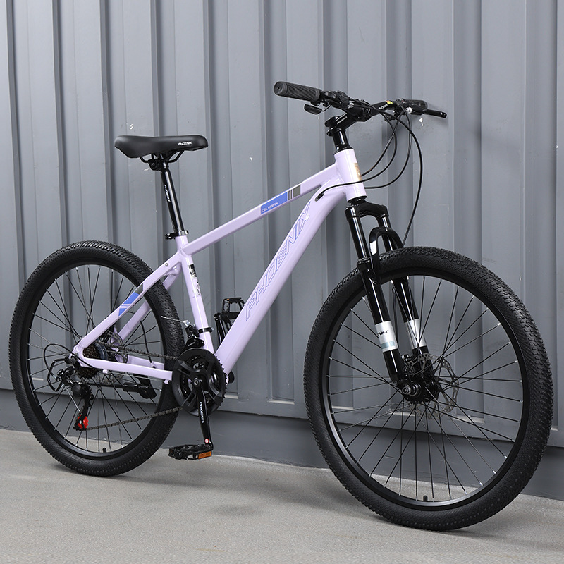 Aluminum Frame Spoke Wheel-Purple-24 Inch-24 Speed