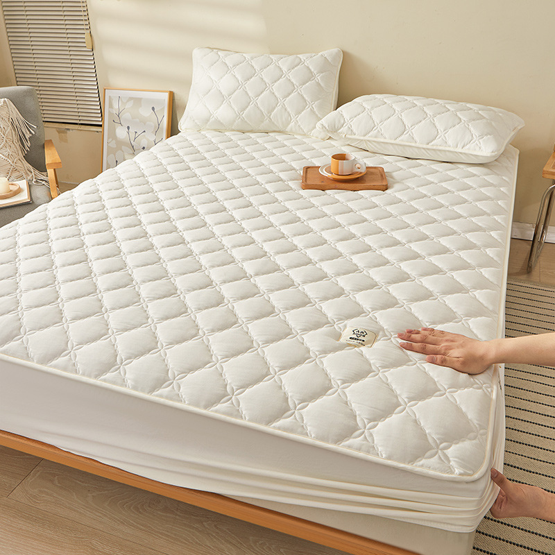 2025 nueva sábana acolchada antibacteriana de fibra de soja de algodón crudo de clase A para madres y bebés