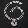 Brand metal pendant, fashionable necklace suitable for men and women, jewelry hip-hop style, European style, diamond encrusted