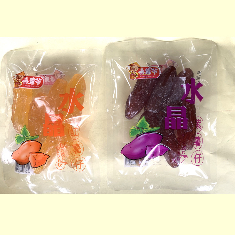 源头工厂批发紫薯logo小包装红薯干独立手抓袋原味地瓜条休闲零食
