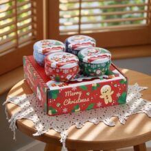 跨境新款大豆蜡圣诞节日装饰蜡烛家用用品摆件圣诞蜡烛批发