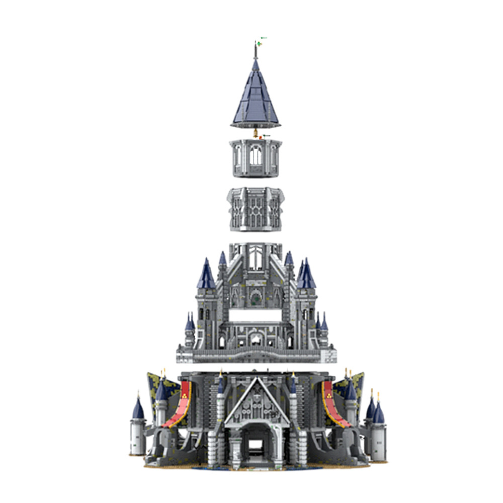 MOC-161243 Zelda Hyrule qal'asi qurilish bloklari o'yin sahnasi qurilishi - zavodda to'g'ridan-to'g'ri savdo, dropshipping mavjud