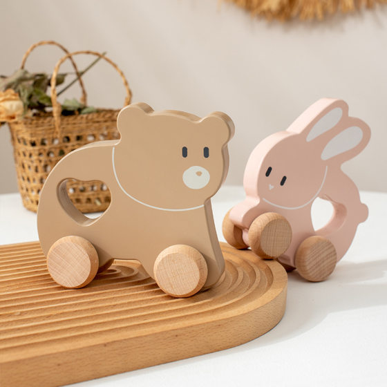 Cross-border children's log inertia hand push car baby mini hand grip coordination fun modeling stroller educational toys