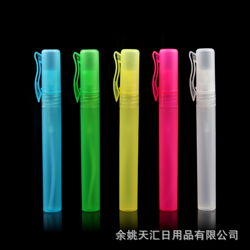 厂家供应10ml塑料喷雾香水笔 便携酒精花露水透明喷雾瓶
